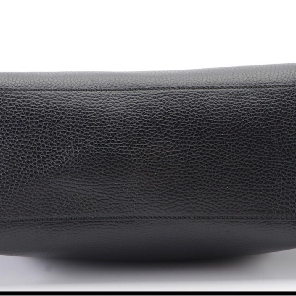 GUCCI Small Zip Tote Bag in Black Grained Leather with Shoulder Strap - Picture 5 of 13